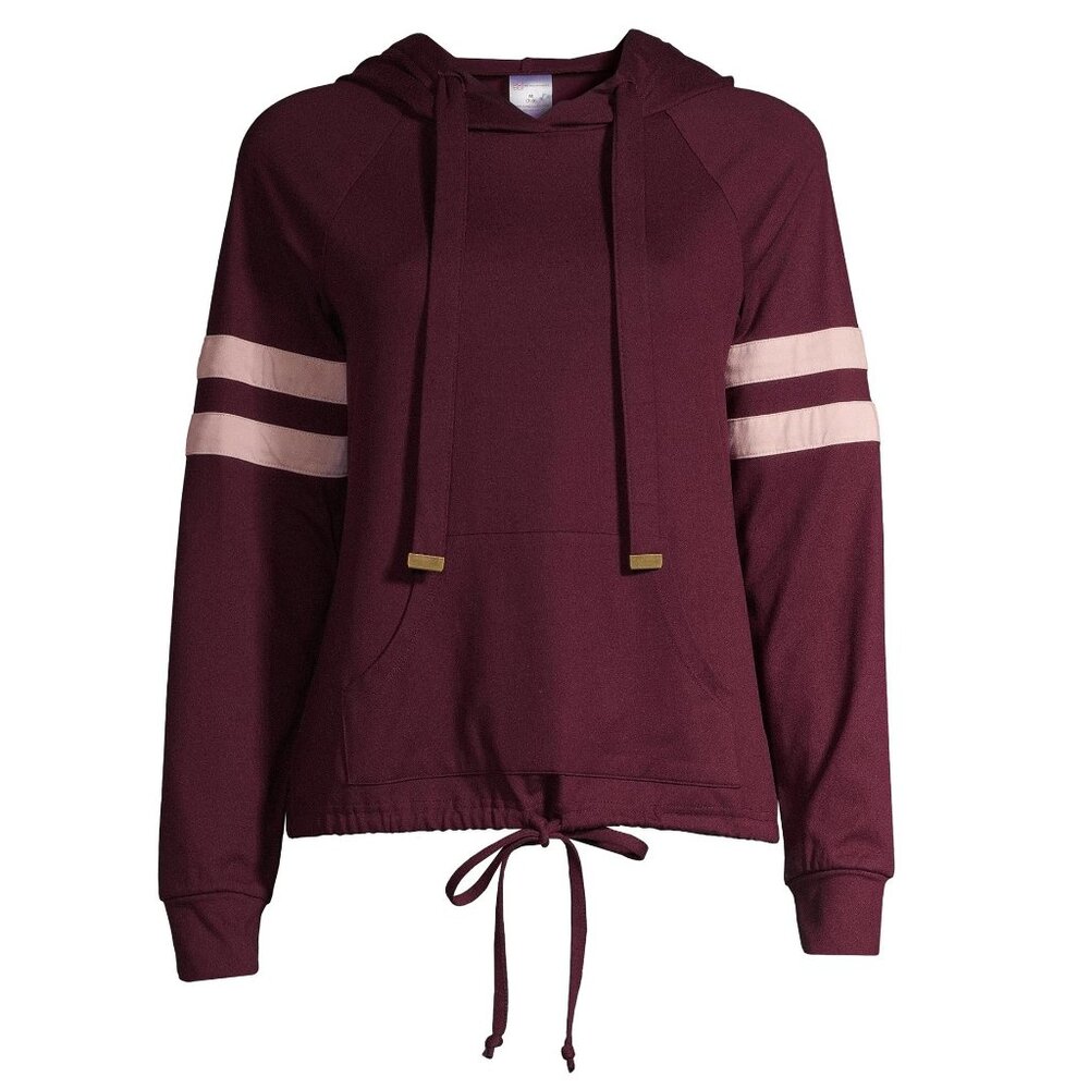 Juniors No Boundaries Cinched Waist Varsity Hoodie MAROON Size Sm L XL XXL NWT